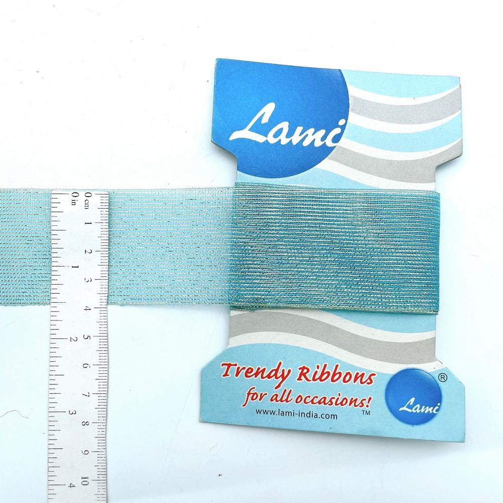 36mm Sheer Metallic Decorative Trim for Craft and Gift Wrapping, view 2