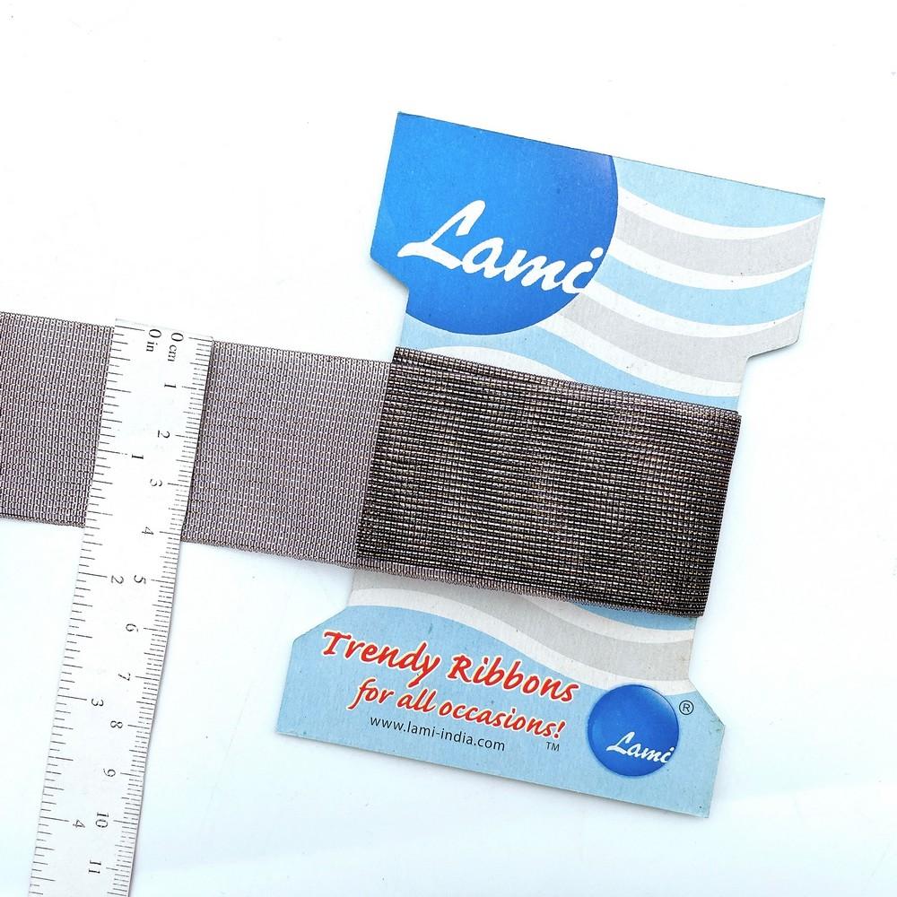 36mm Sheer Metallic Decorative Trim for Craft and Gift Wrapping, view 1