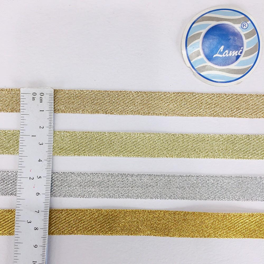 15 mm Metallic Glitter Twill Weave Ribbon, view 1