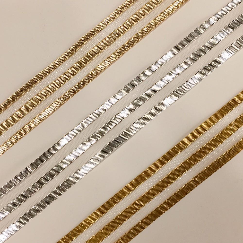 24 mm Metallic Glitter Twill Weave Ribbon, view 4