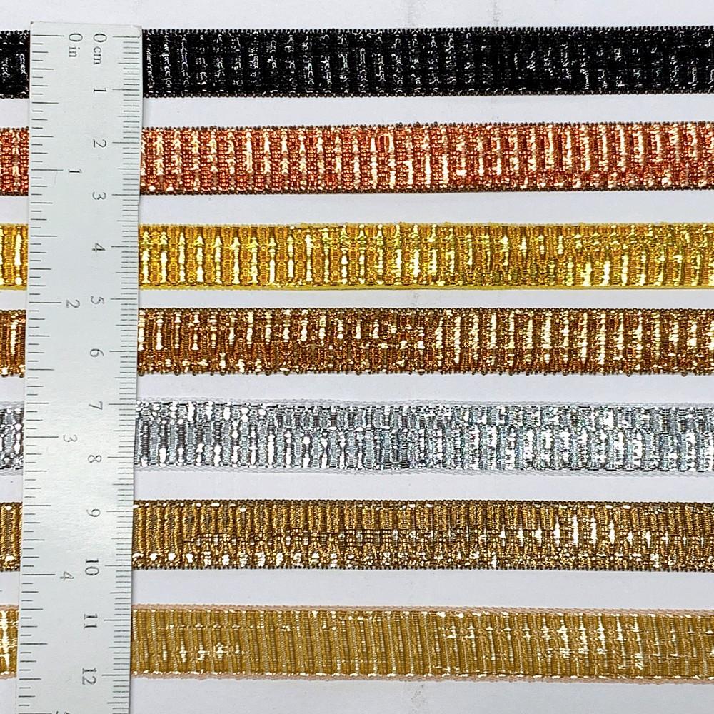 13 mm Shiny Metallic Loop Ribbon, view 1