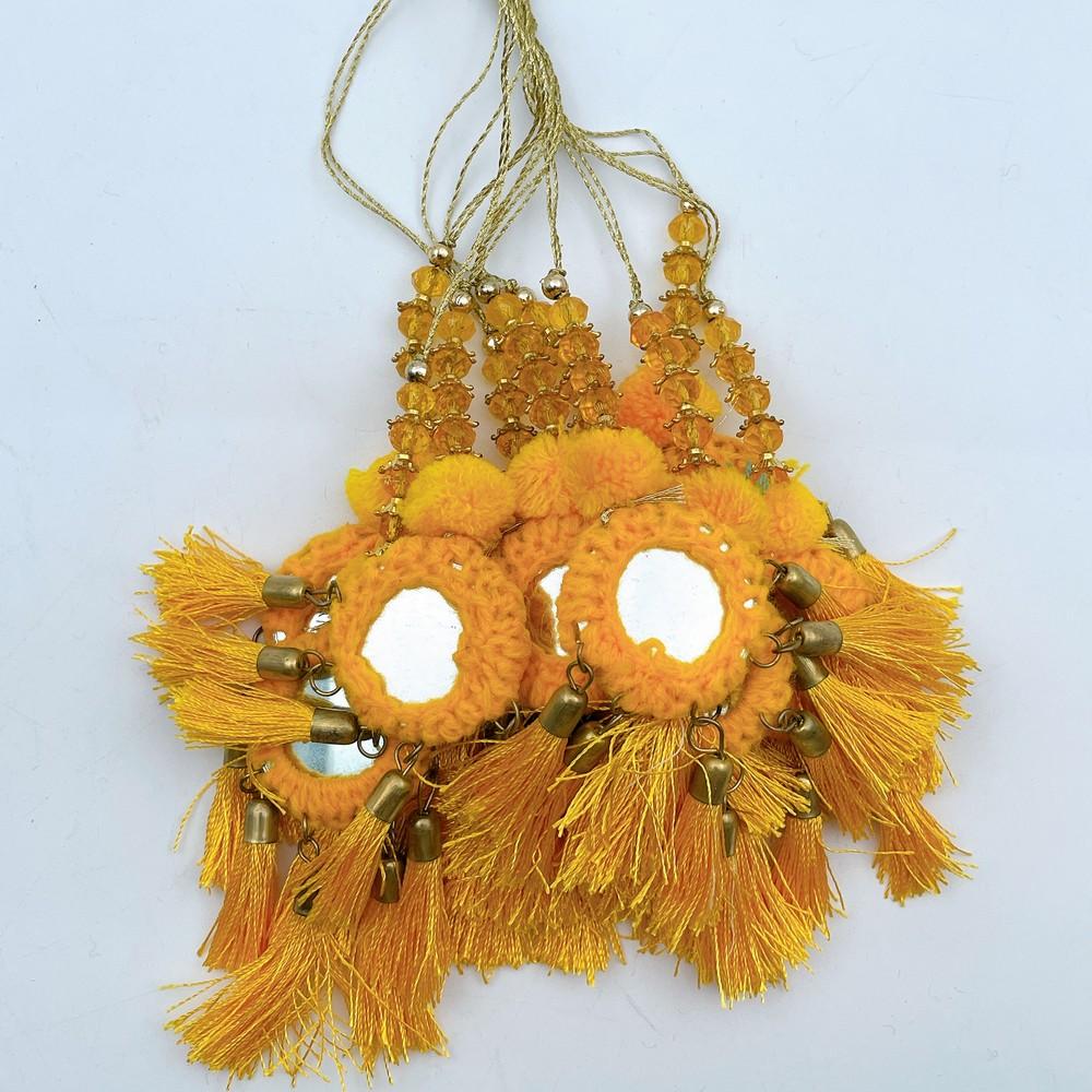 Mirror Work Latkan with Embroidered Discs (Pack of 02), view 14