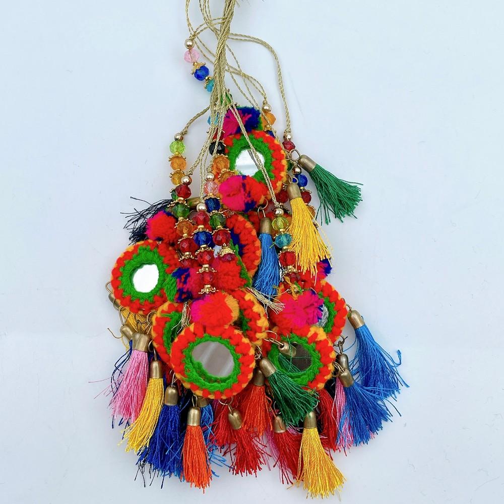 Mirror Work Latkan with Embroidered Discs (Pack of 02), view 10