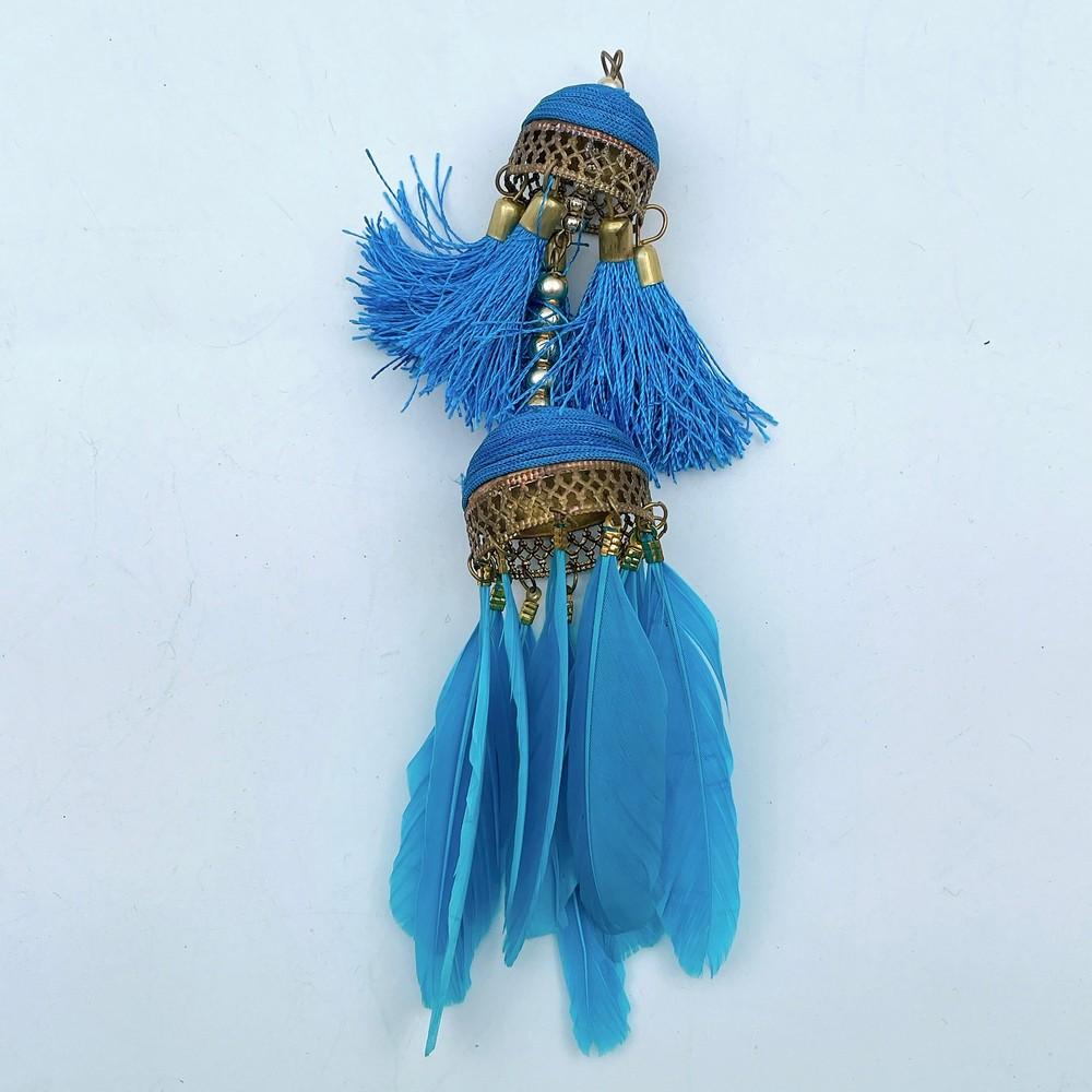 Double Dome Blue Feather Latkan (Pack of 02), view 1