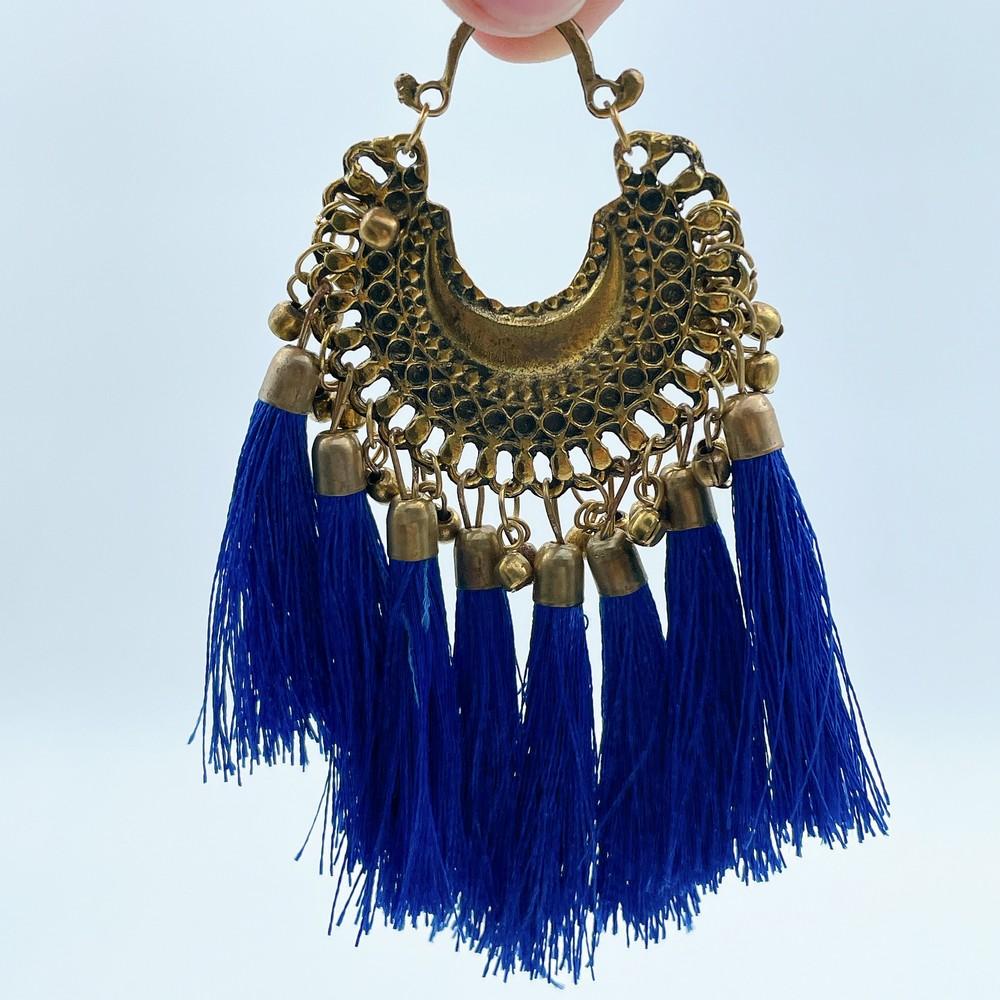 Golden Crescent Tassel Latkan (Pack of 02), view 1