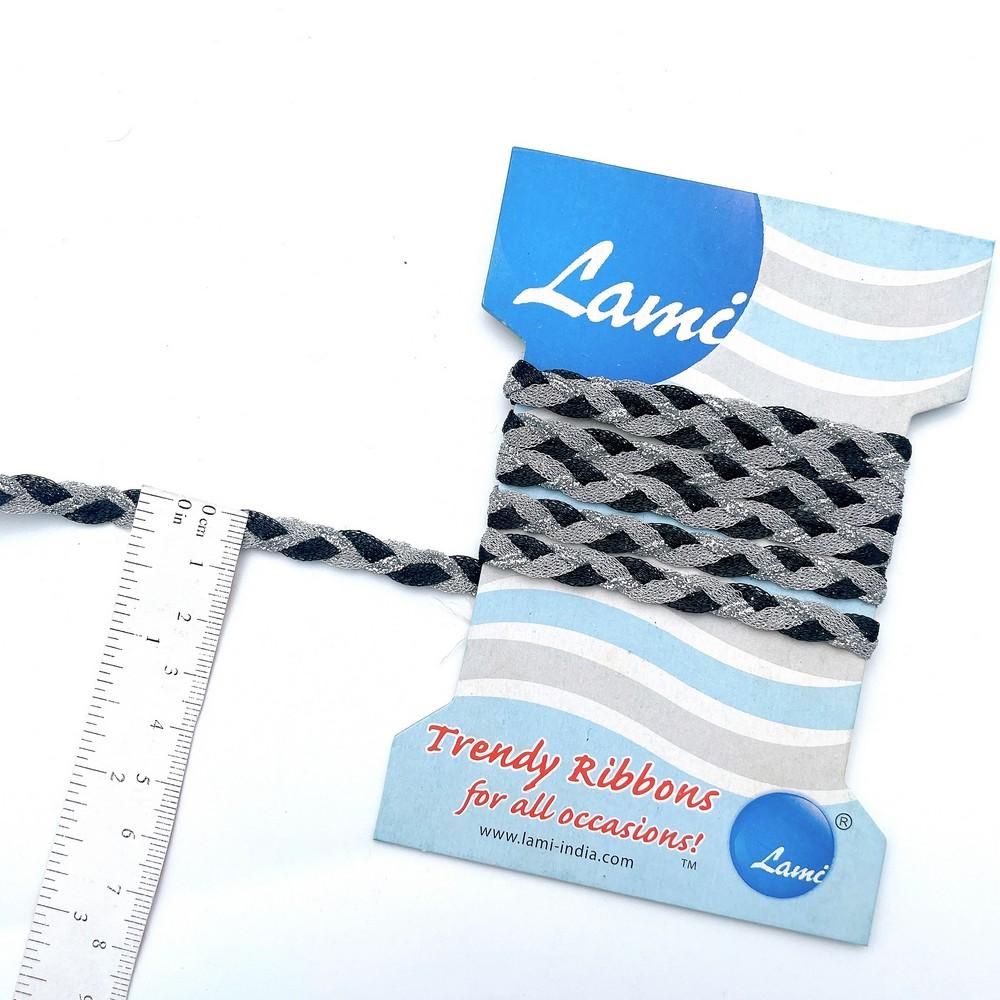 8mm & Silver Twisted Decorative Cord – 1 Meter Pack, view 1