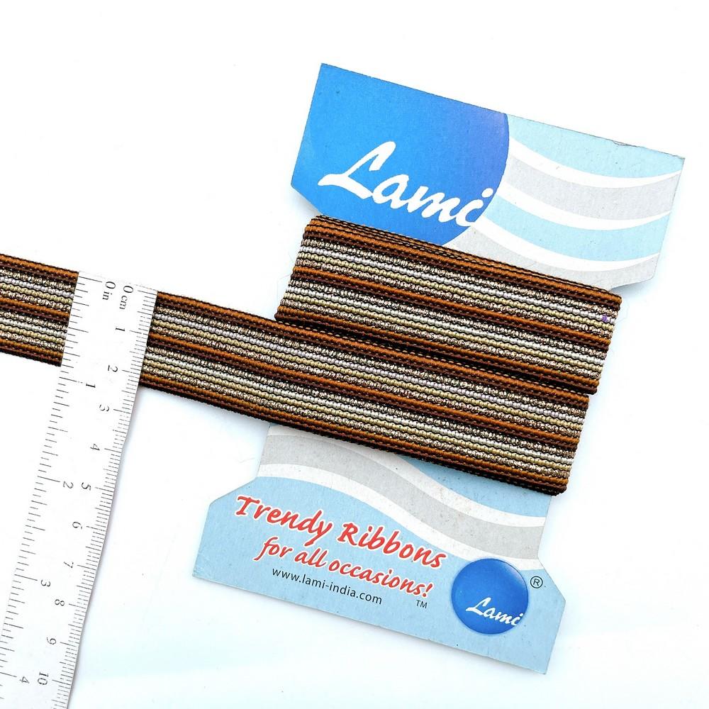 19mm Striped Jacquard Rich Decorative Trim for Fashion and Crafts, view 2