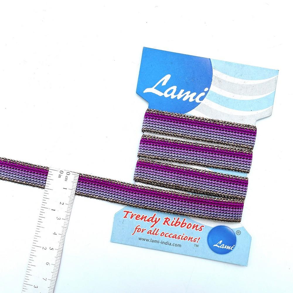 13mm & Gold Jacquard Ribbon, view 1