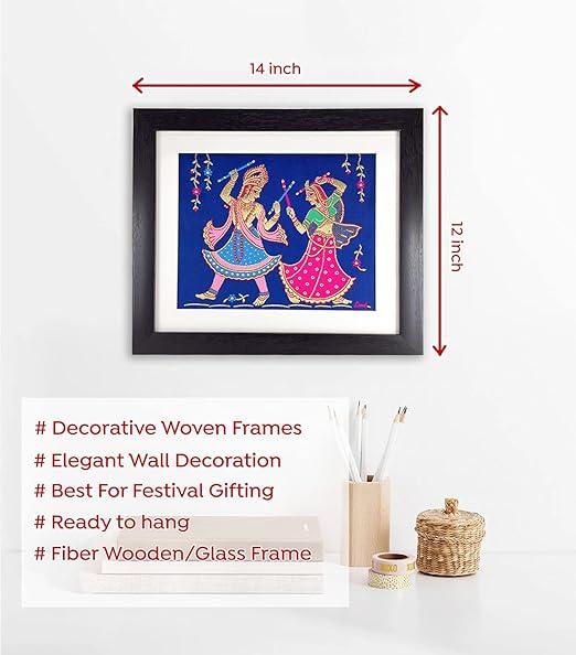 Lami Woven Radha Krishna Art Frame, view 4