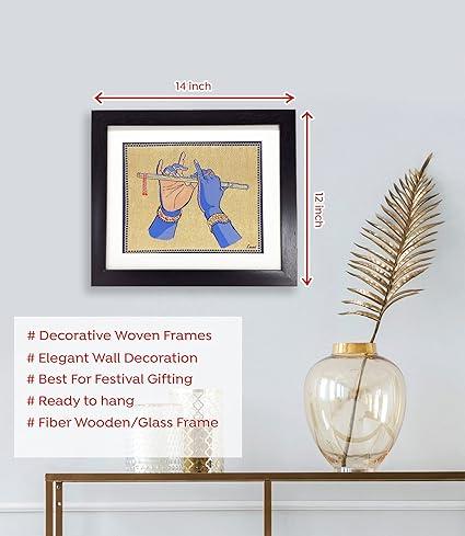 Lami Woven Krishna Hand Art Frame, view 3