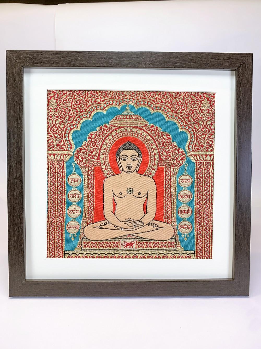 Lami Woven Mahavir Swami Art Frame, view 3