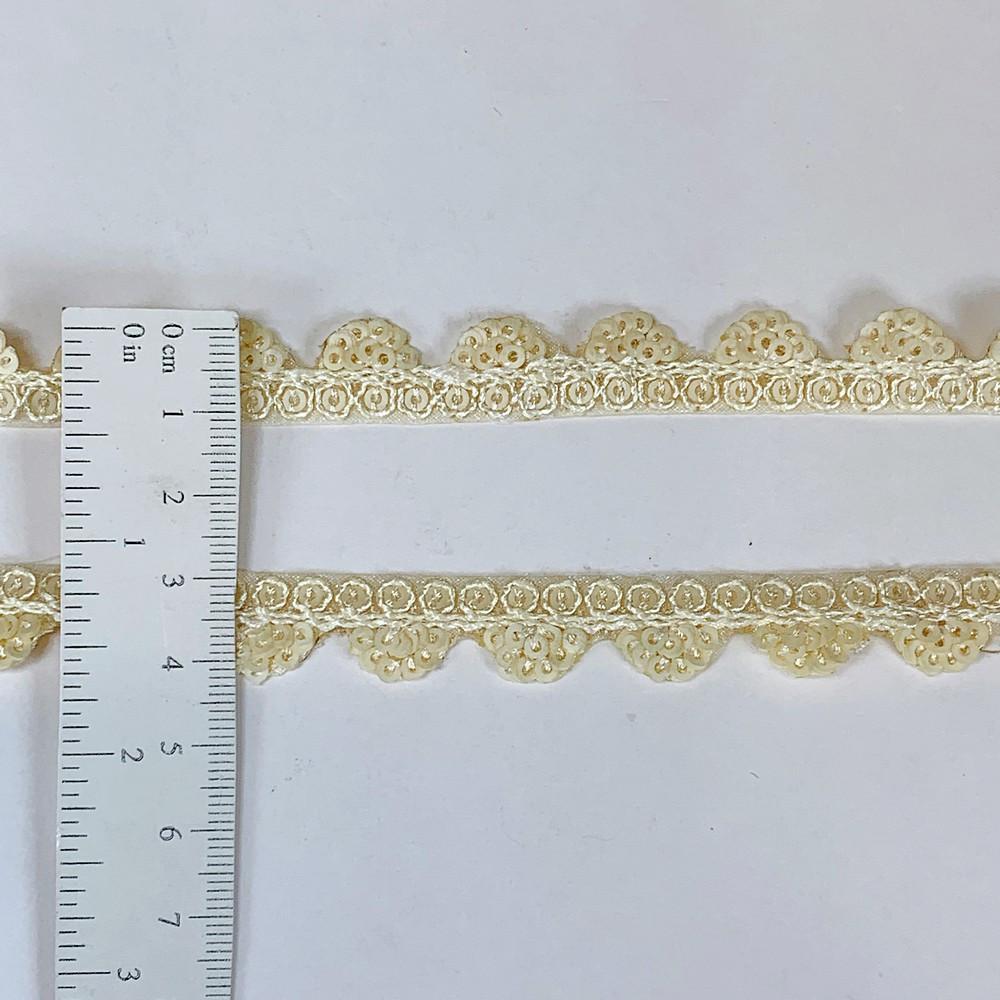 11mm Designer Cutwork Embroidery Lace With Sequins And Dori work, view 2