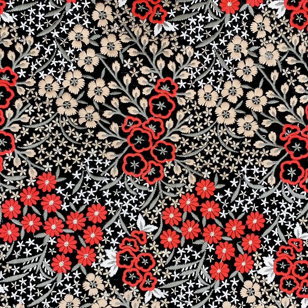 Embroidery Work On Velvet Fabric, view 1