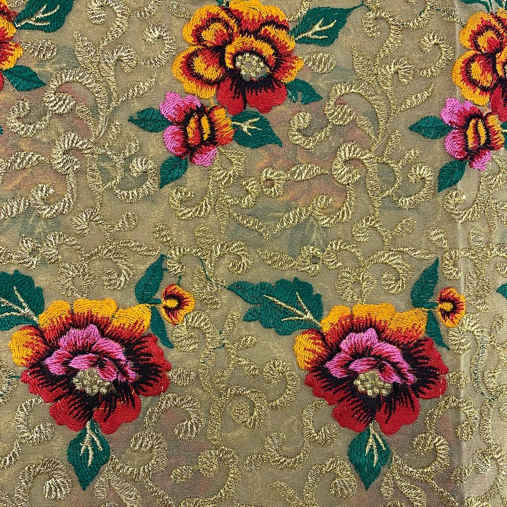 Embroidery Work on Georgette Fabric, view 2