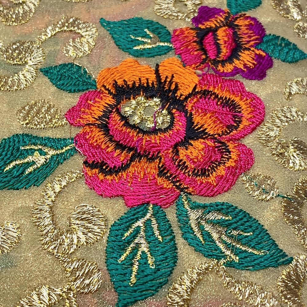 Embroidery Work on Georgette Fabric, view 1