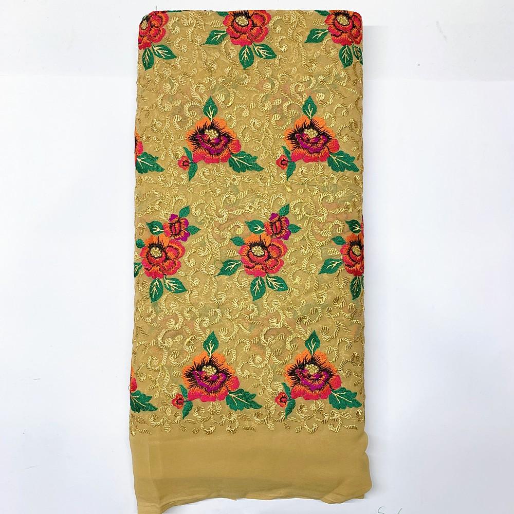 Embroidery Work on Georgette Fabric, view 3