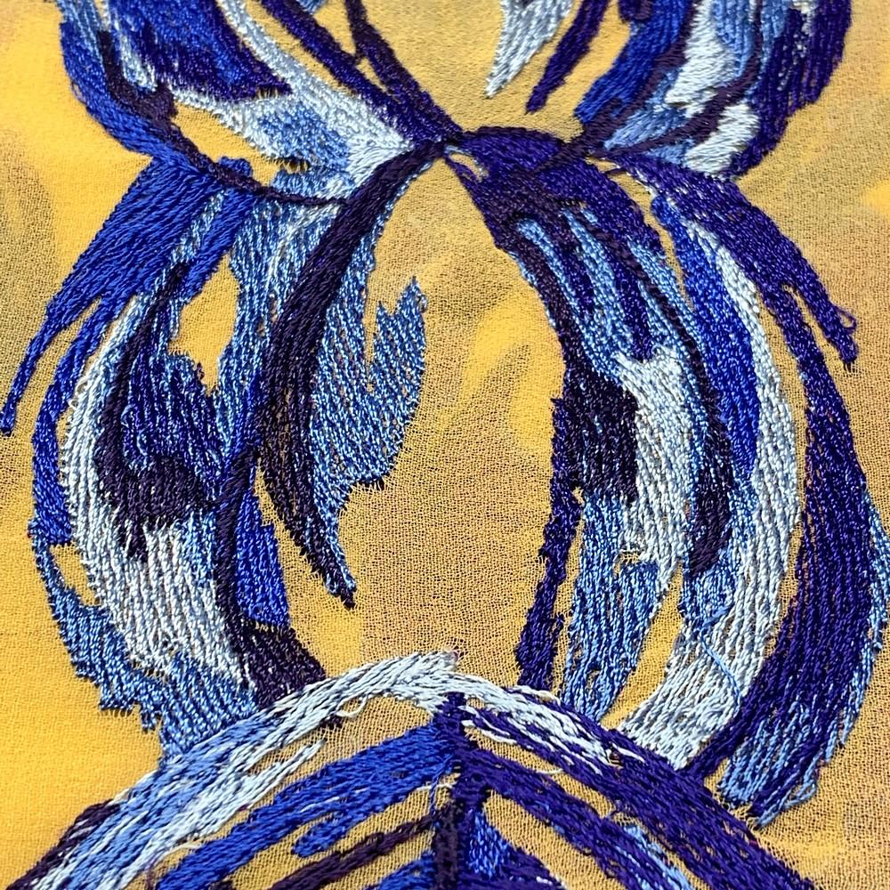 Embroidery Work on Georgette Fabric, view 1