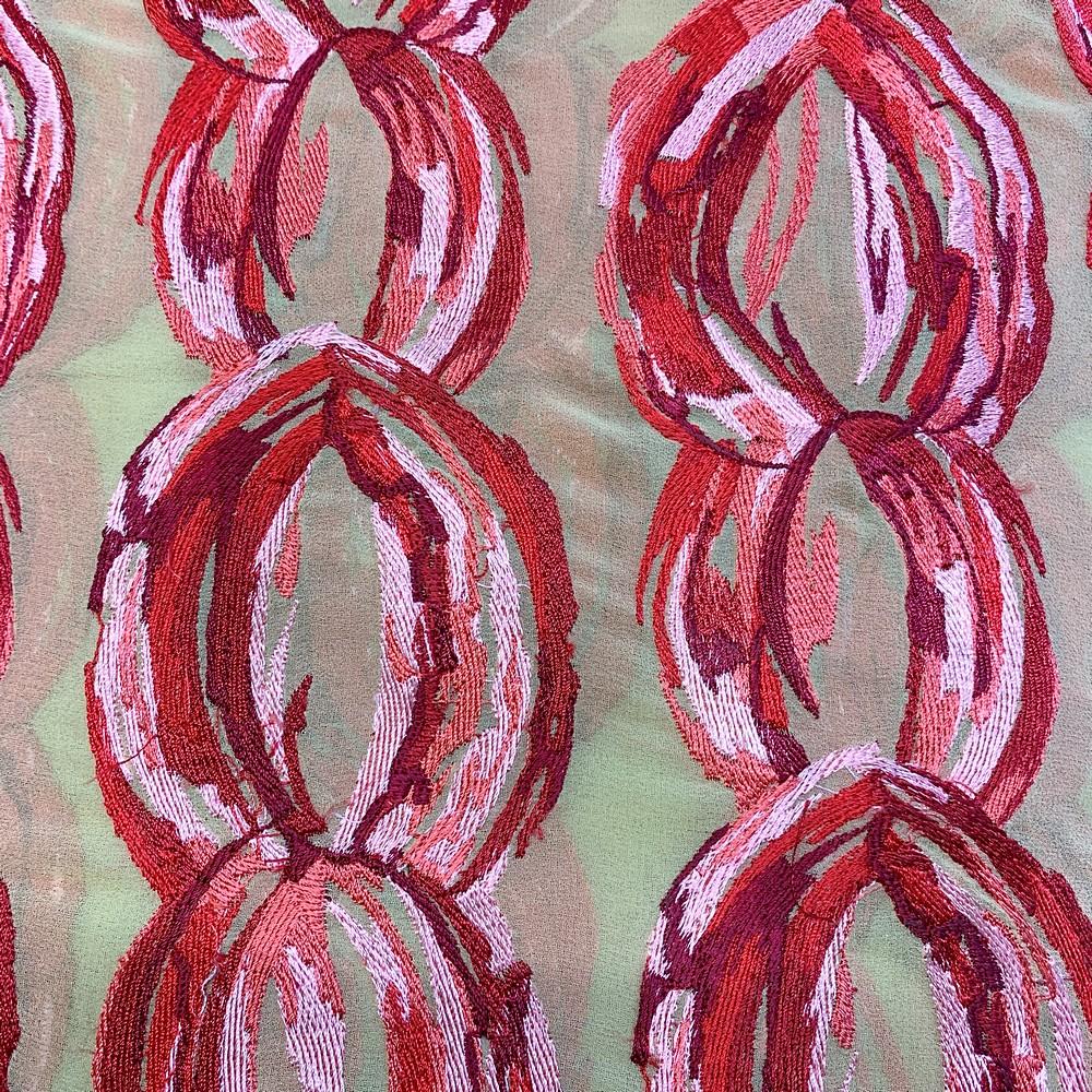 Embroidery Work on Georgette Fabric, view 2