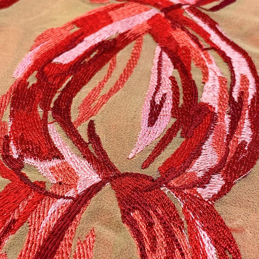 Embroidery Work on Georgette Fabric, view 1