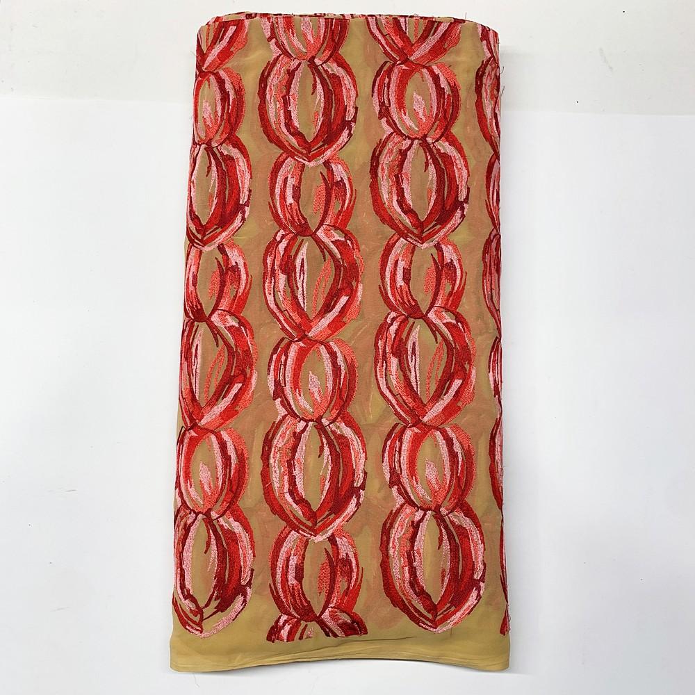 Embroidery Work on Georgette Fabric, view 3