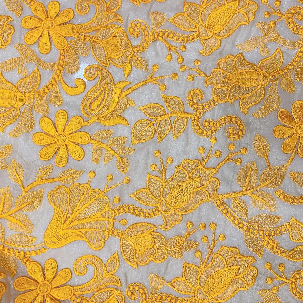 Embroidery Work On Georgette Fabric, view 1