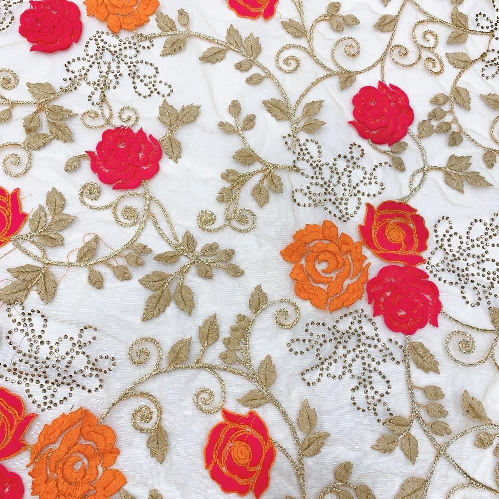 Embroidery Work On Net Fabric, view 1