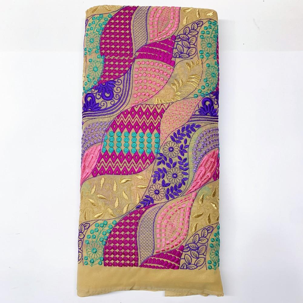 Embroidery Work on Georgette Fabric, view 3