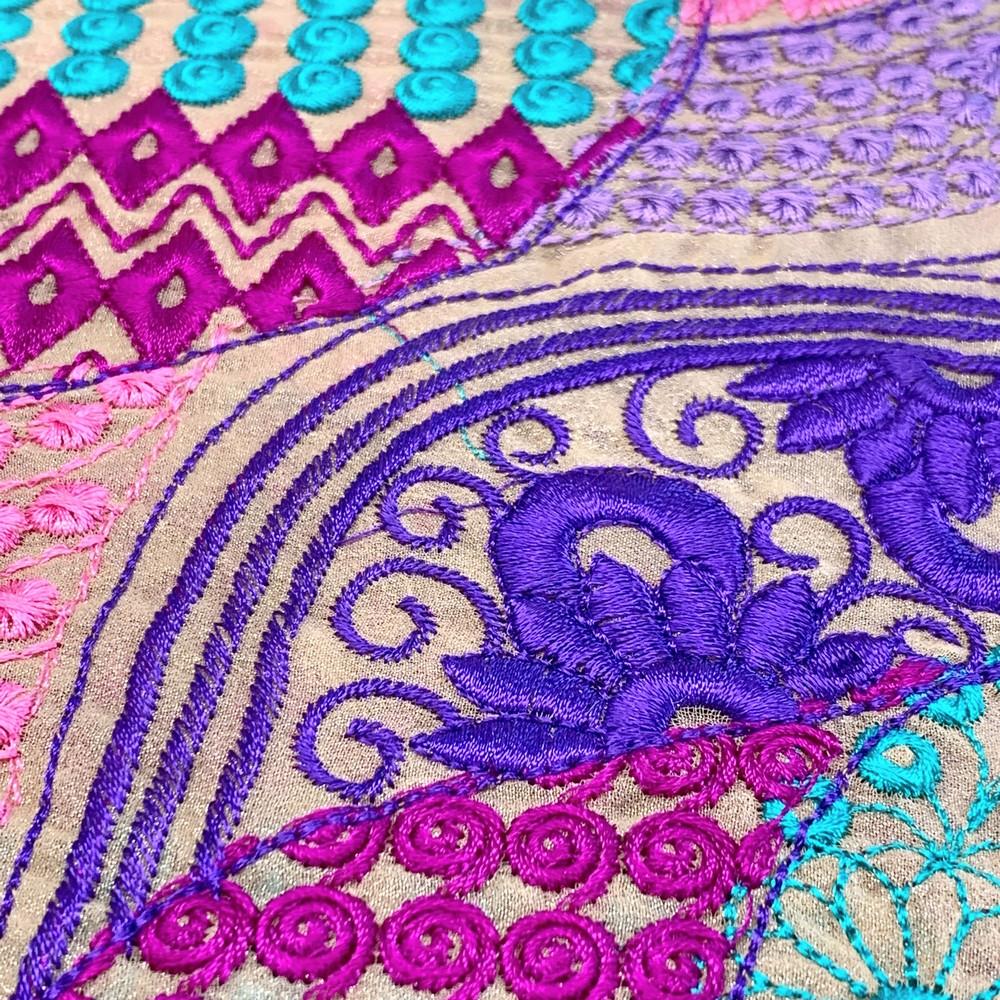 Embroidery Work on Georgette Fabric, view 1
