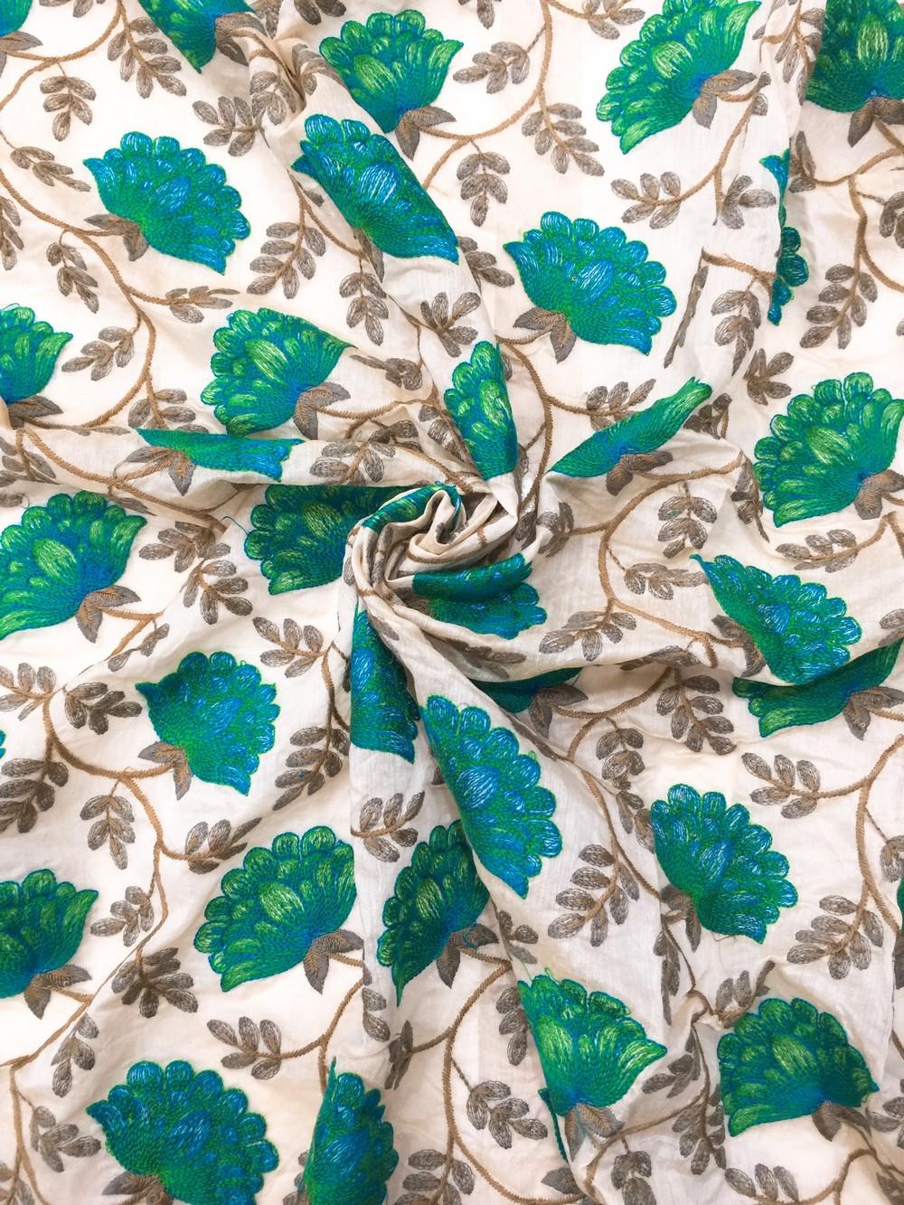 Embroidery Work on Cotton Fabric, view 1