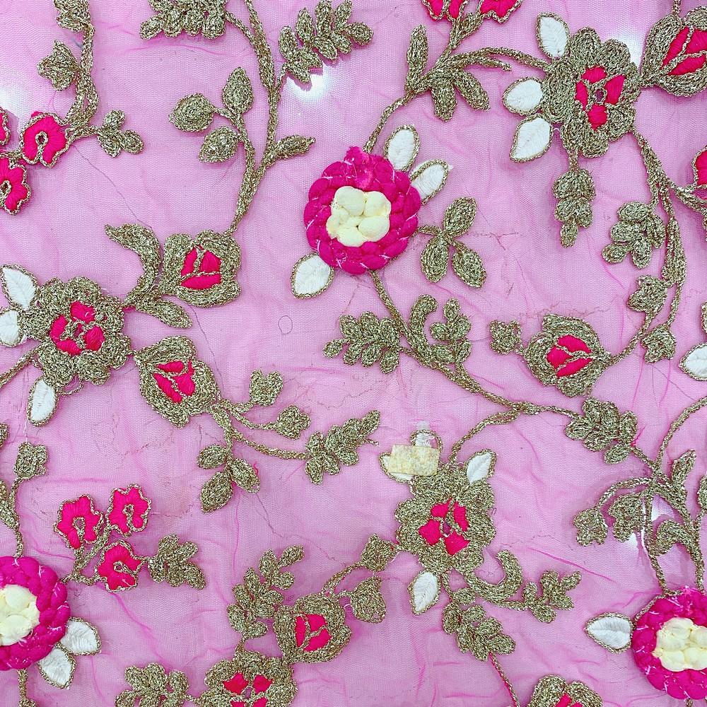 Embroidery Work On Net Fabric, view 1