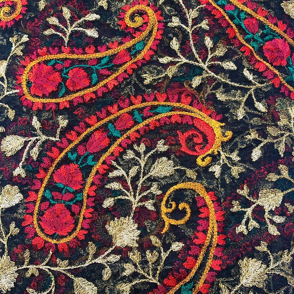 Embroidery Work on Net Fabric, view 2
