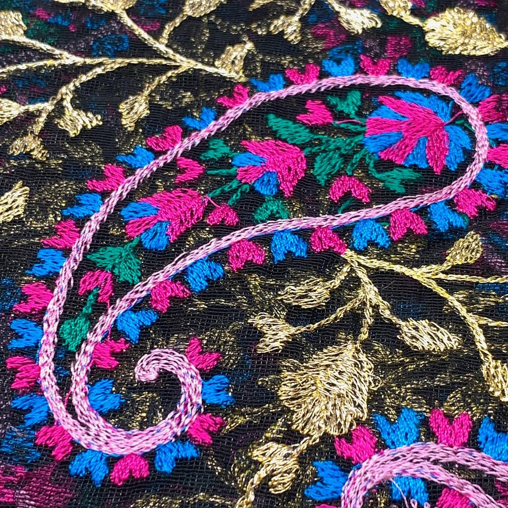 Embroidery Work on Net Fabric, view 1