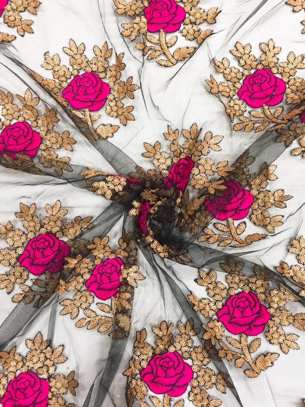 Embroidery Work on Net Fabric, view 2