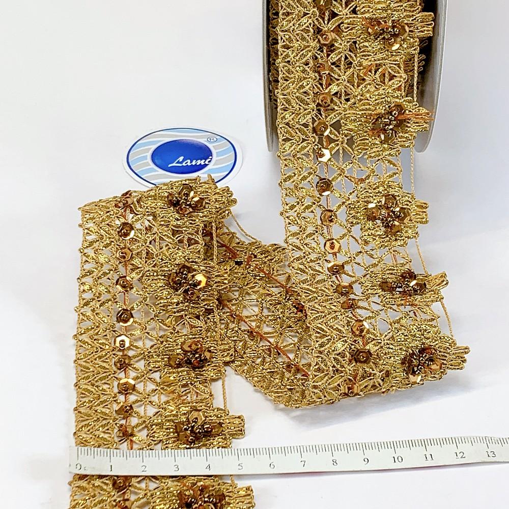 54 mm Designer Lace With Sequins Work, view 1