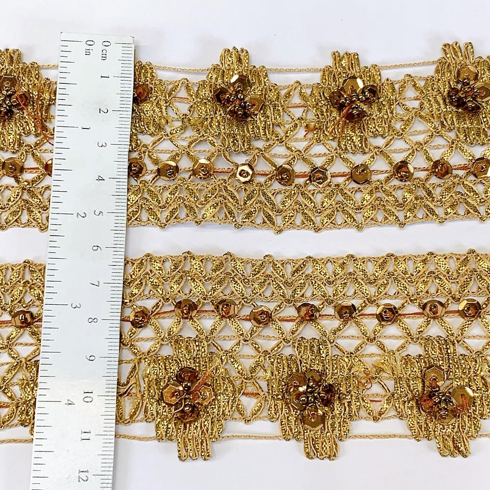 54 mm Designer Lace With Sequins Work, view 2