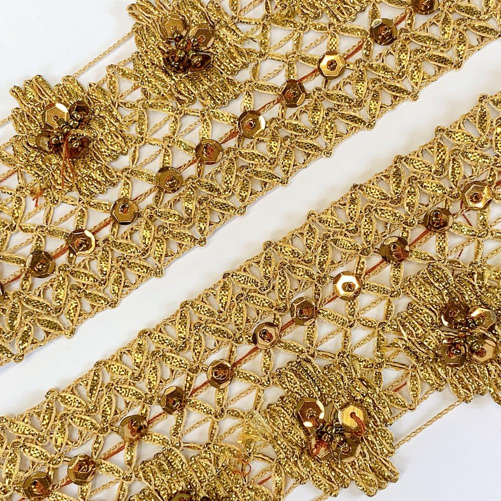 54 mm Designer Lace With Sequins Work, view 3