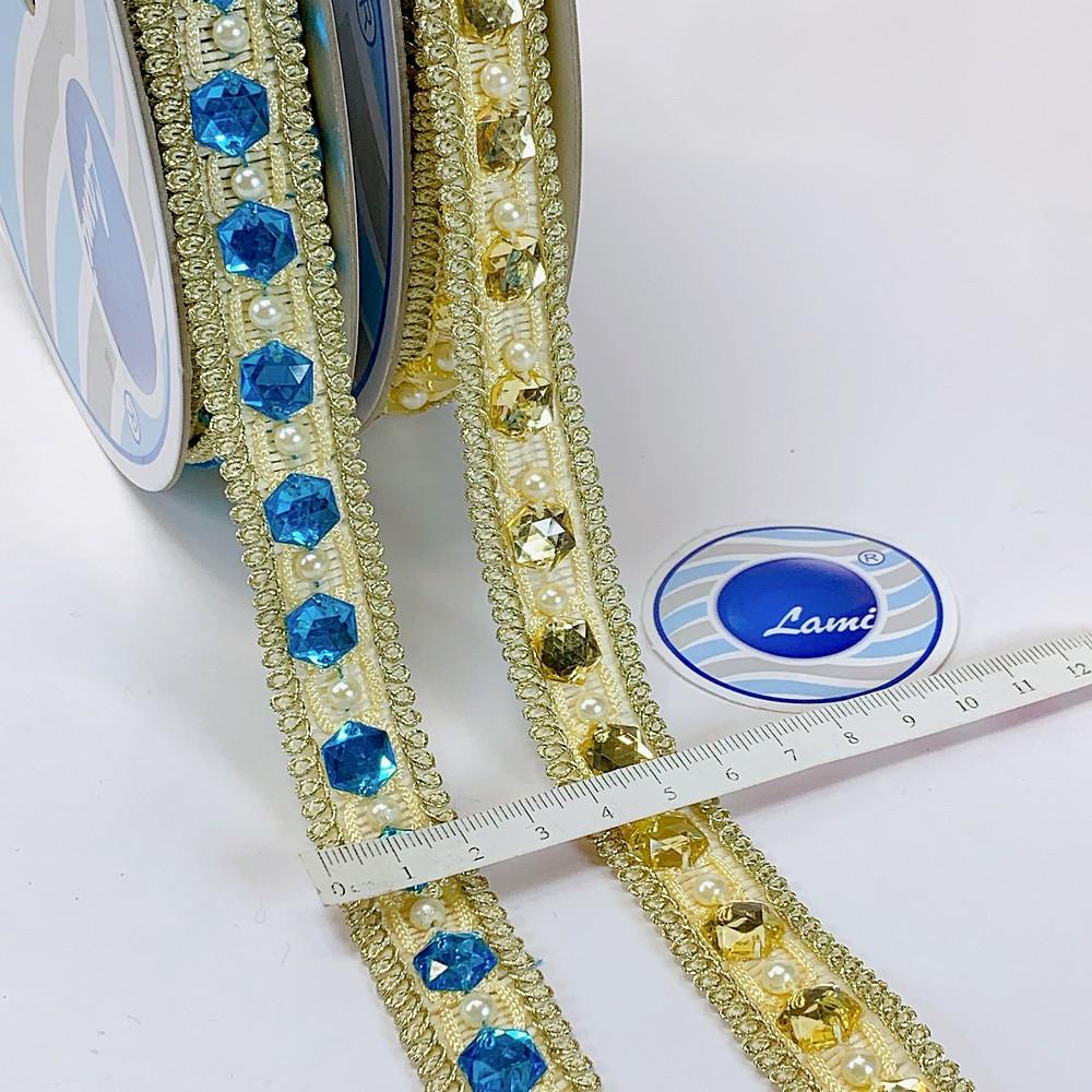 18 mm Designer Crochet Lace With Stone Work, view 3