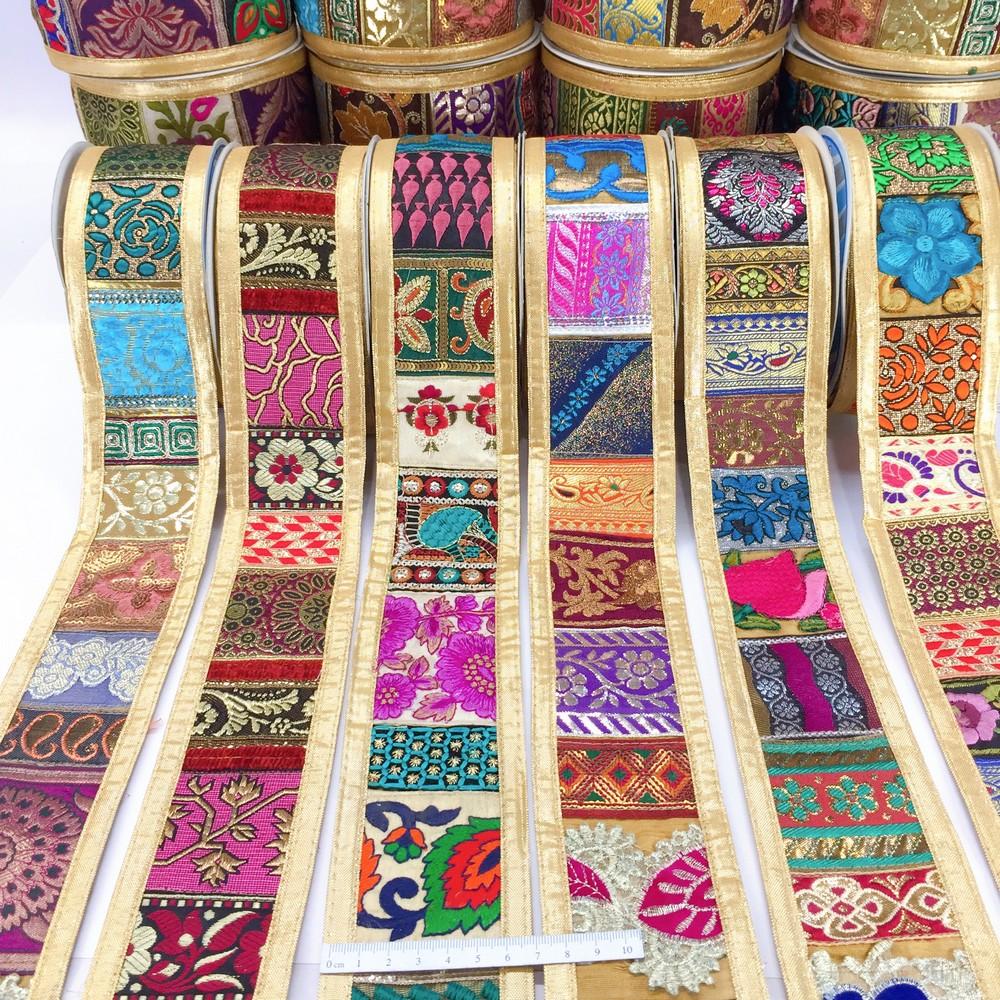 70mm Mix Khichdi Multicolour Jacquard Lace, view 5