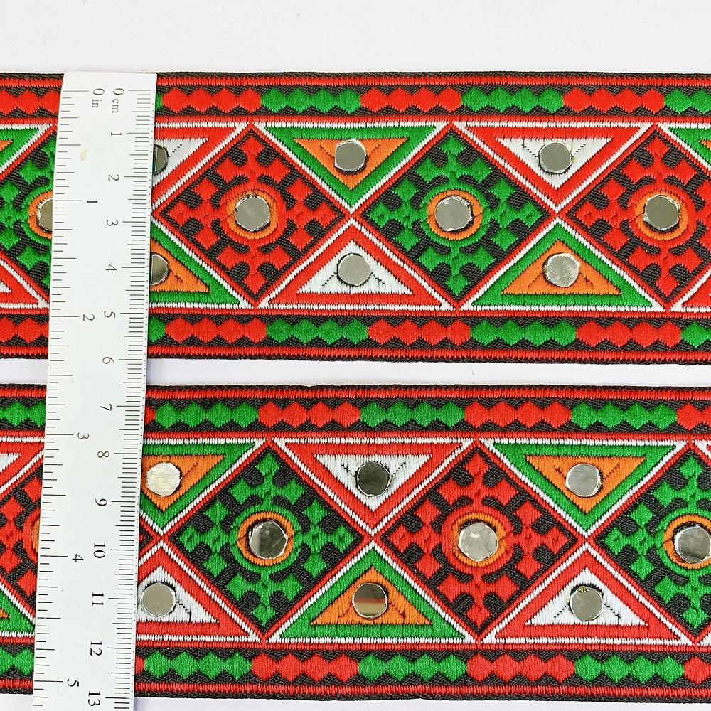 66 mm Kutchi Design Jacquard Lace With Zari Work, view 2