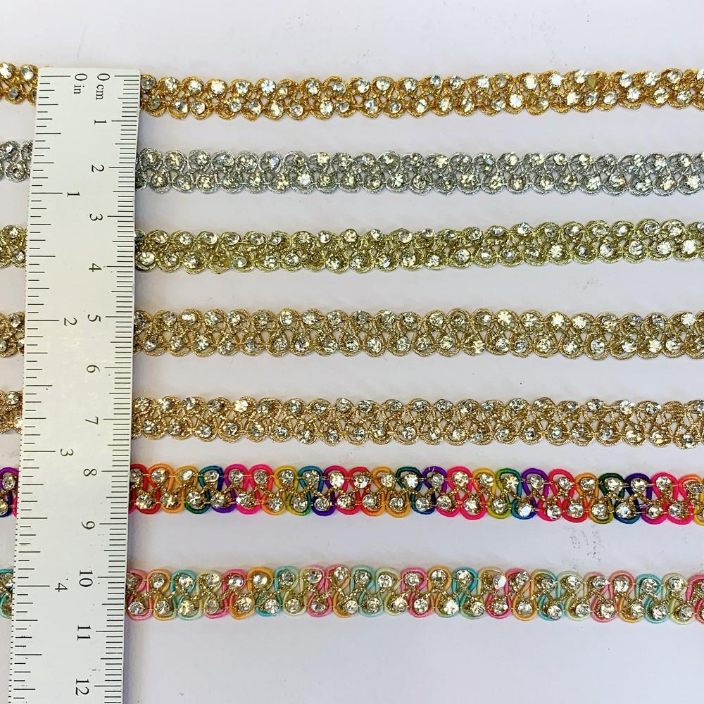 9mm Designer StoneWork Crochet Lace, view 2