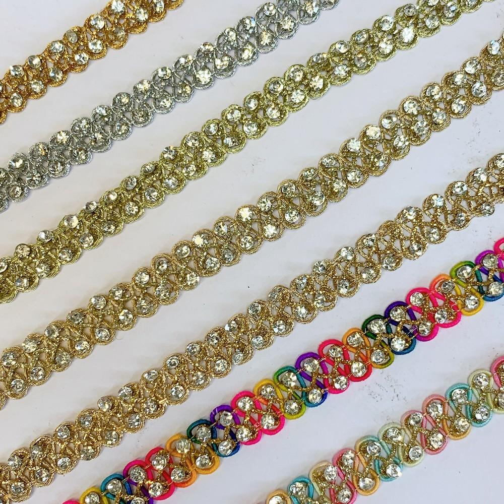 9mm Designer StoneWork Crochet Lace, view 3