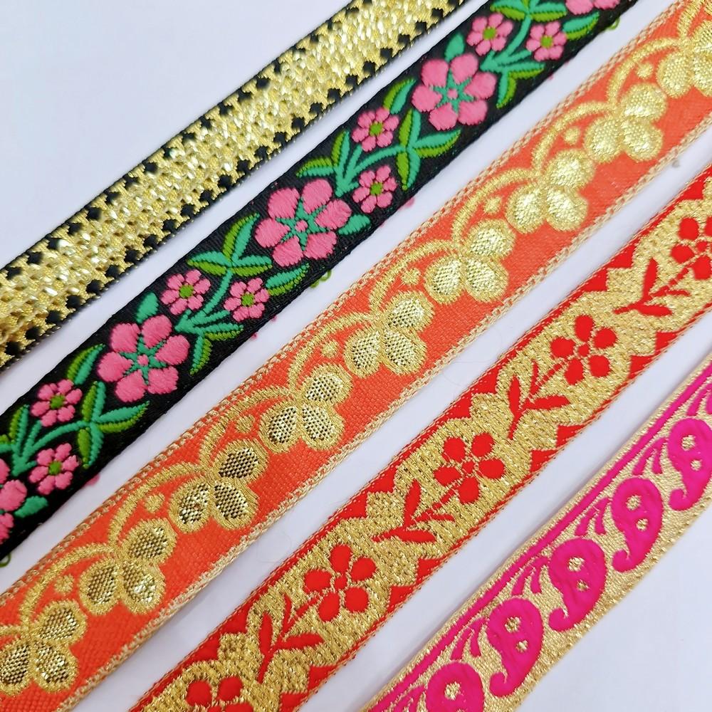 Assorted Vintage Jacquard Ribbons (PACK OF 5), view 1