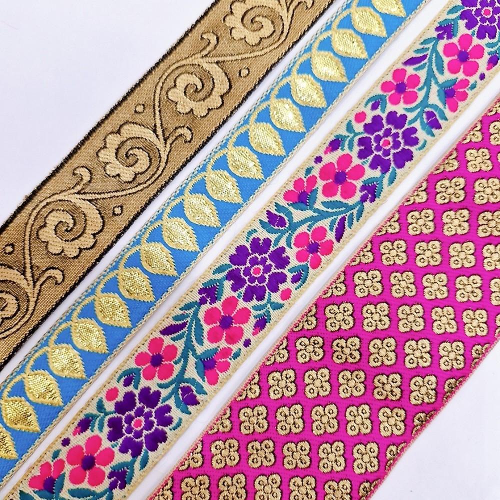 Assorted Vintage Jacquard Ribbons (PACK OF 4), view 1