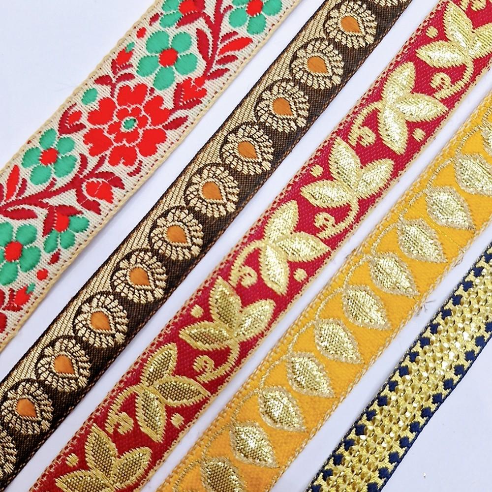 Assorted Vintage Jacquard Ribbons (PACK OF 5), view 1