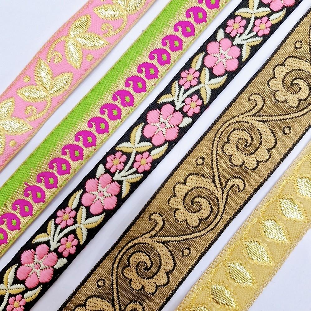 Assorted Vintage Jacquard Ribbons (PACK OF 5), view 1