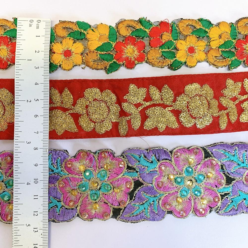 Assorted Vintage Embroidery Ribbons (PACK OF 3), view 2