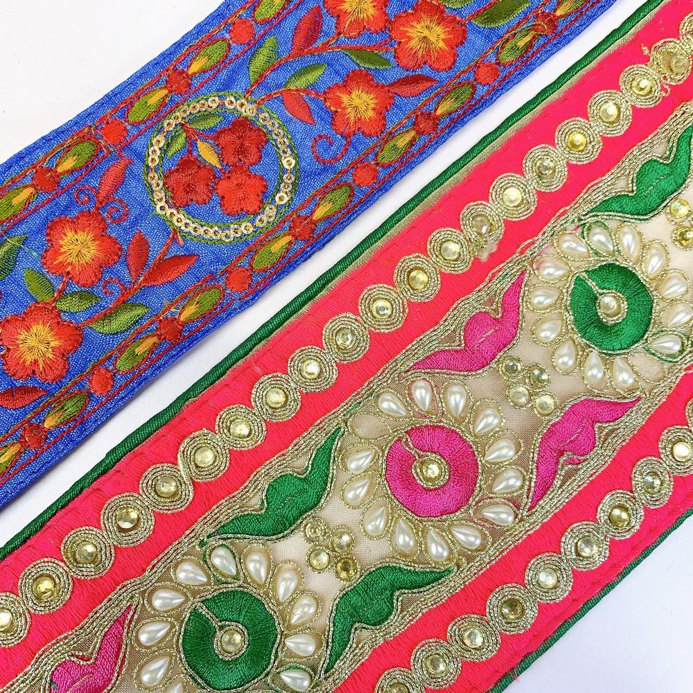 Assorted Vintage Embroidery Ribbons (PACK OF 2), view 1