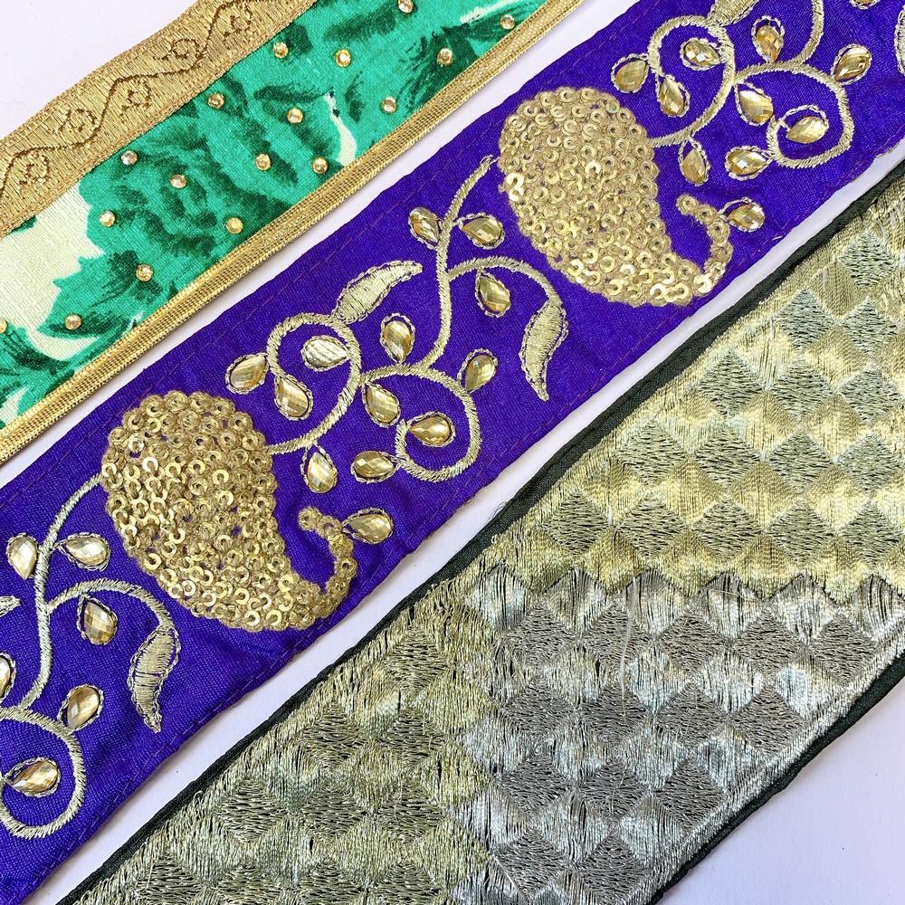 Assorted Vintage Embroidery Ribbons (PACK OF 3), view 1