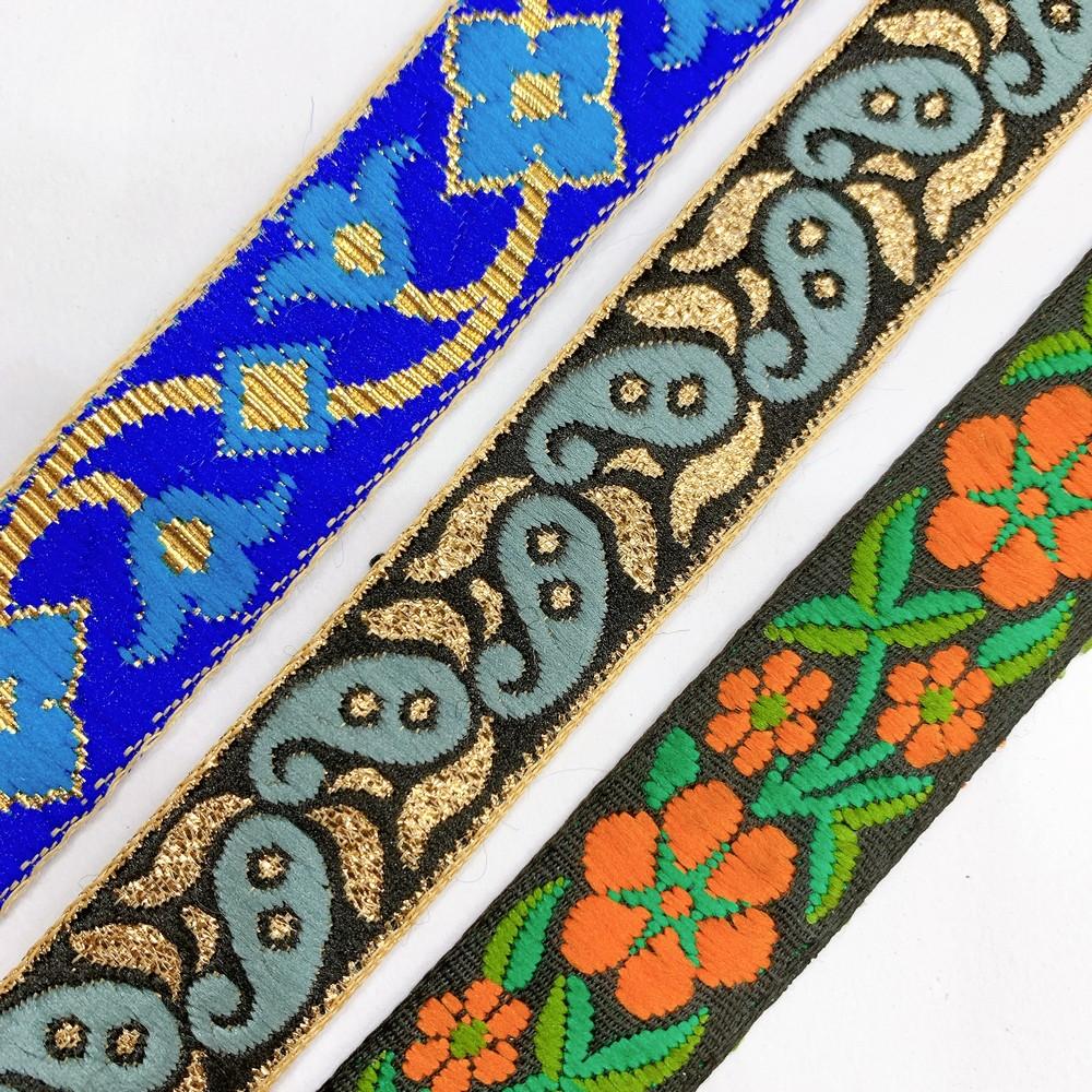 Assorted Vintage Jacquard Ribbons (PACK OF 3), view 2