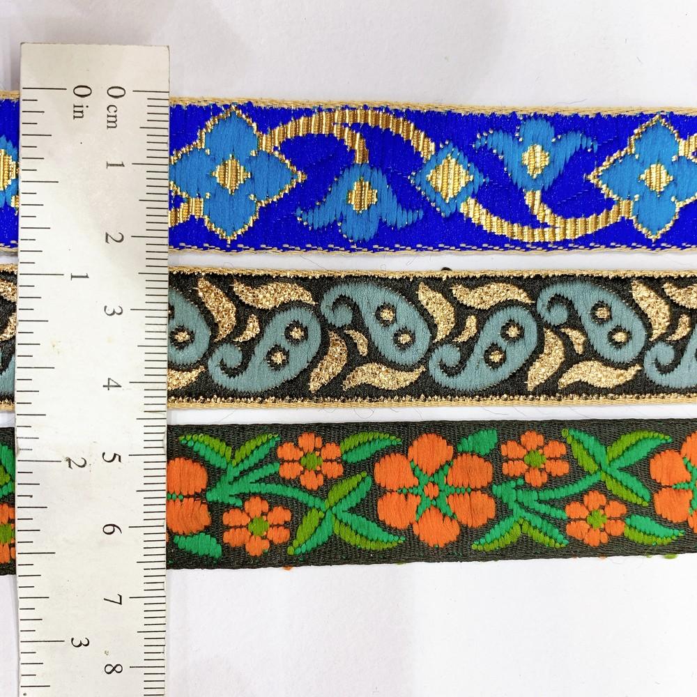 Assorted Vintage Jacquard Ribbons (PACK OF 3), view 1